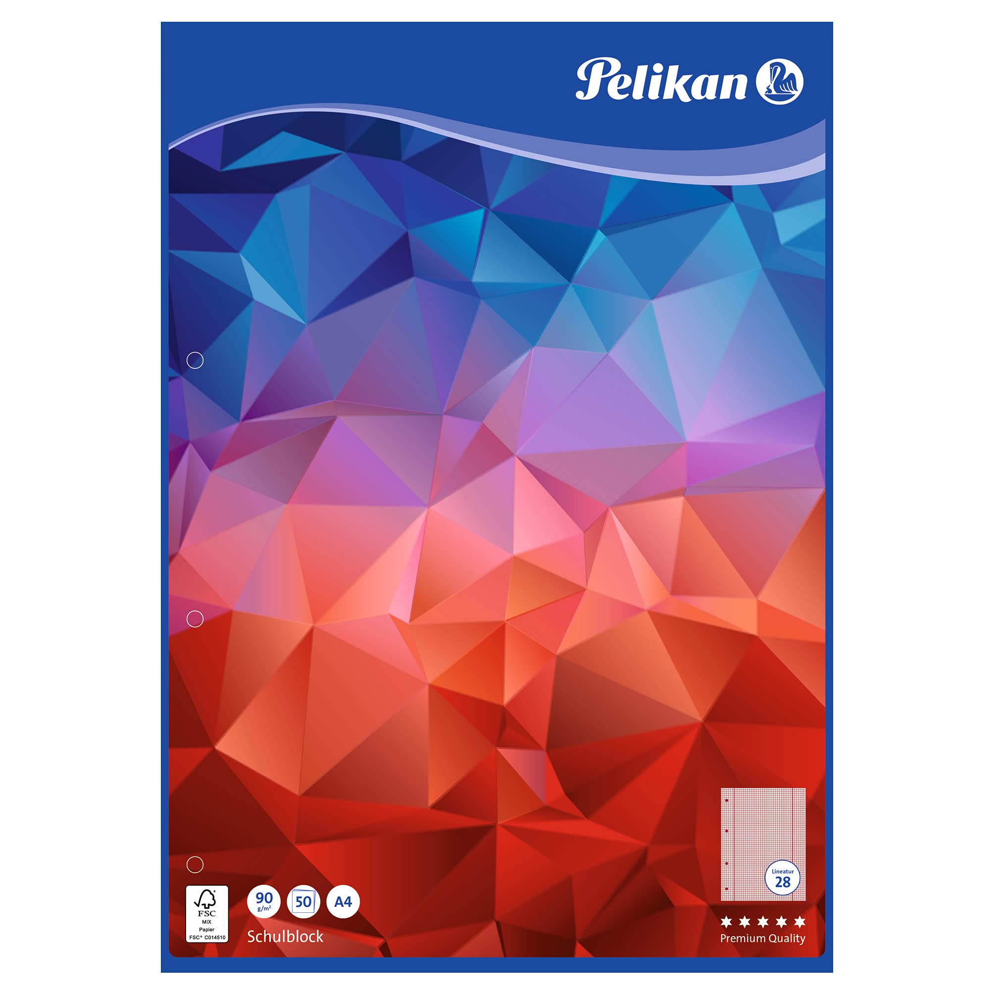 pelikan-100052-schulblock-a4-lineatur-28-kariert-50-blatt-90-g-m-10-st-ck image 1