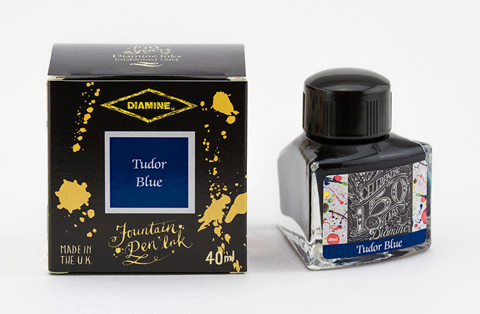 diamine-150th-anniversary-tudor-blue-40ml-f-llfederhalter-tinte image 2