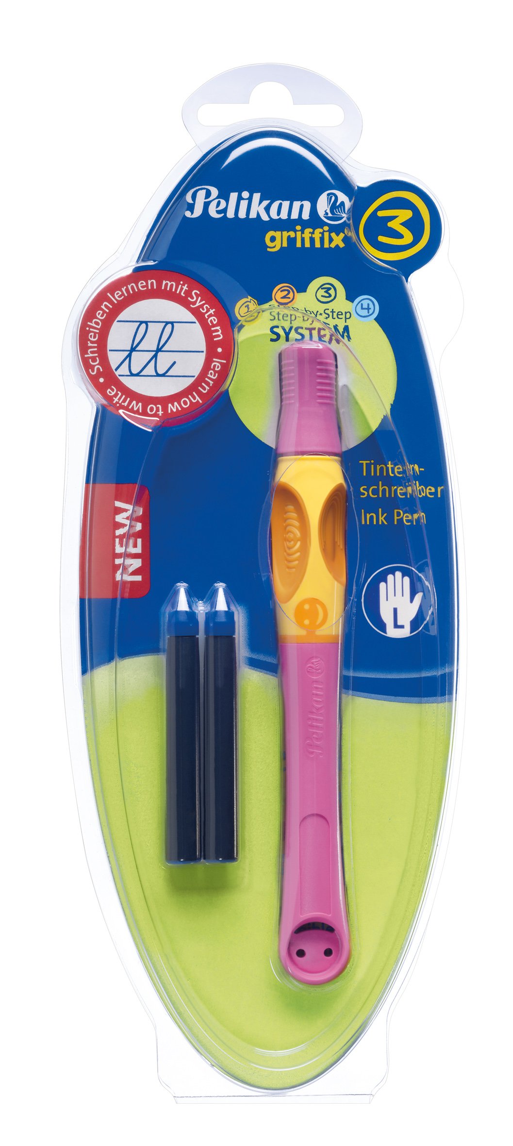 pelikan-tintenschreiber-griffix-pink-berry-f-r-linksh-nder image 2