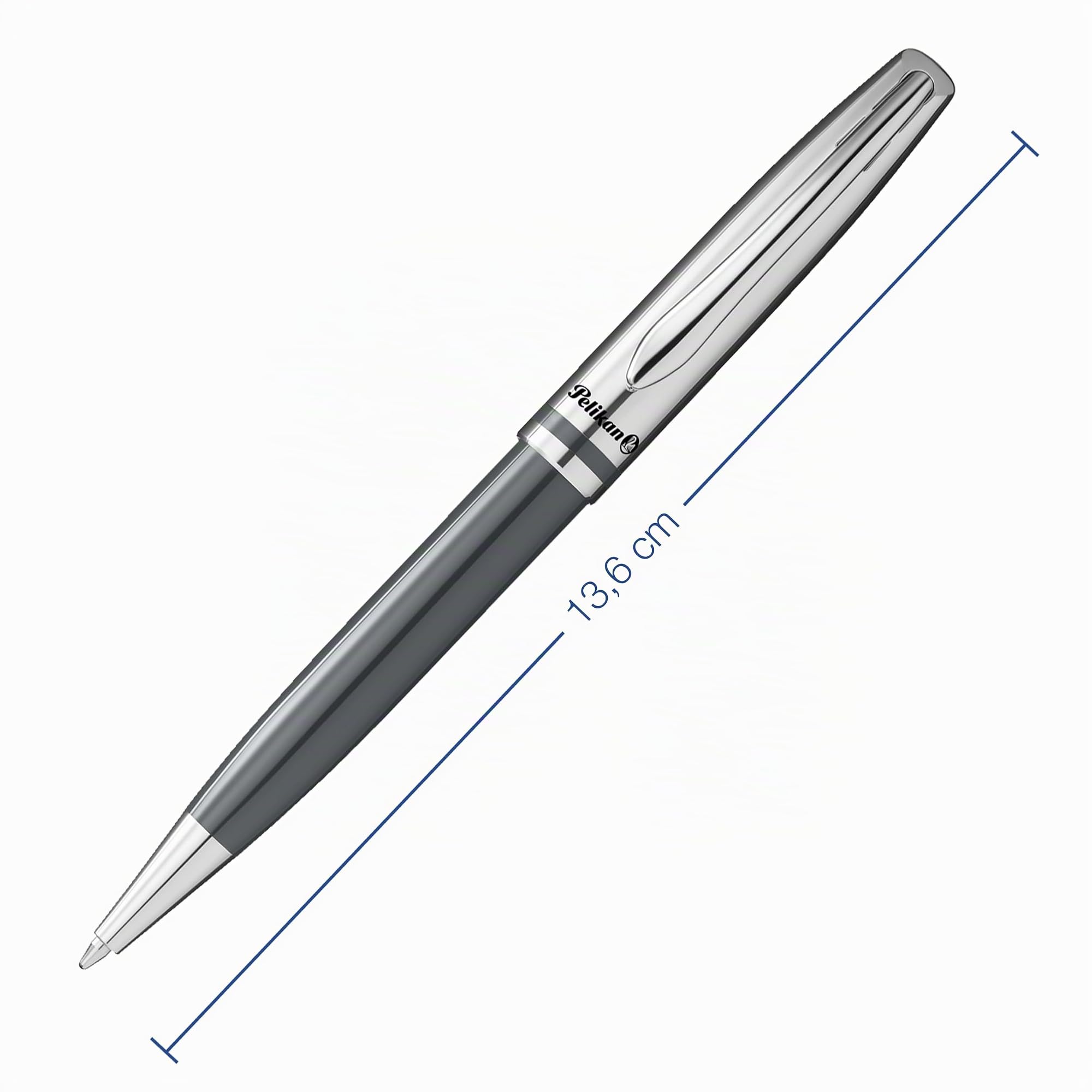pelikan-jazz-classic-k35-kugelschreiber-warmgrau-metallkuli-mit-dokumentechter-g image 2