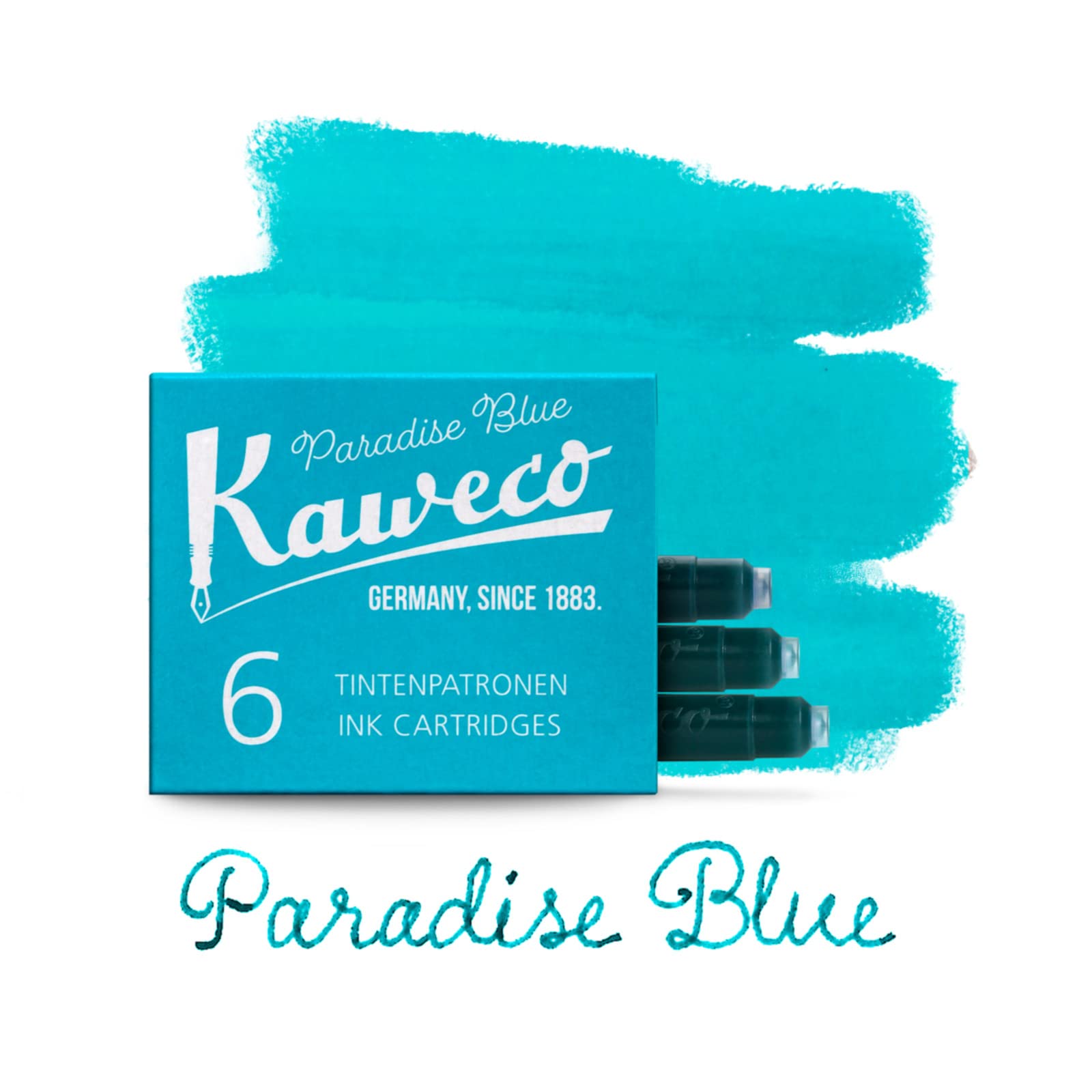 kaweco-tintenpatronen-6-pack-paradiesblau-standardgr-e image 2