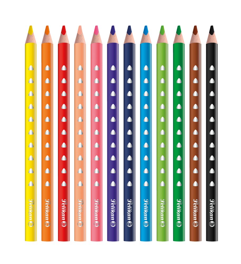 pelikan-buntstifte-set-silverino-12-teilig-dreieckige-jumbo-buntstifte-12-farben image 2