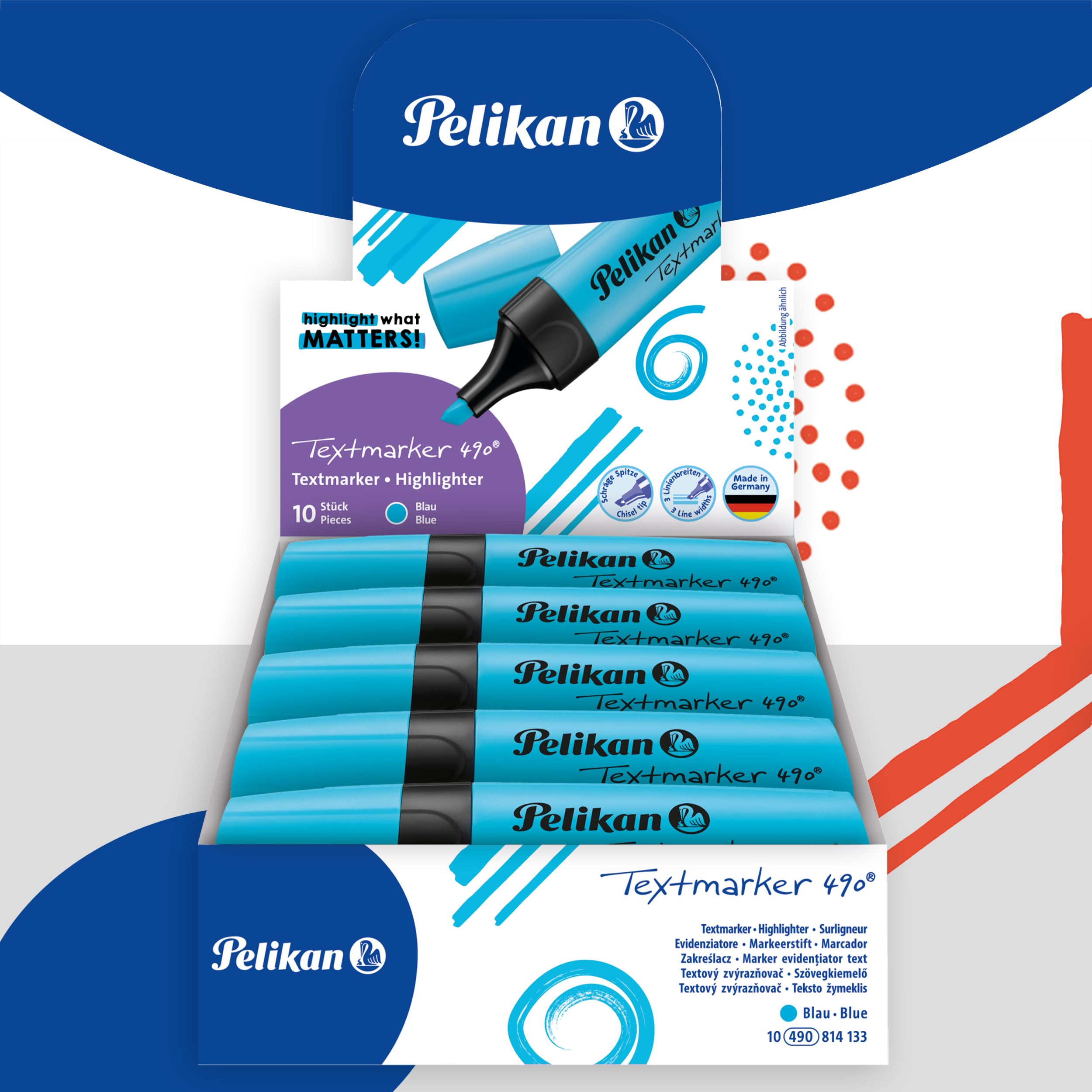 pelikan-textmarker-490-10-x-neon-blau-mit-keilspitze-10-st-ck image 7