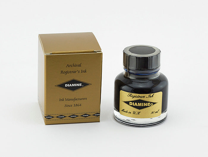 diamine-archival-registrar-s-ink-blau-schwarz-wasserfeste-archivtinte-30ml-glas- image 1