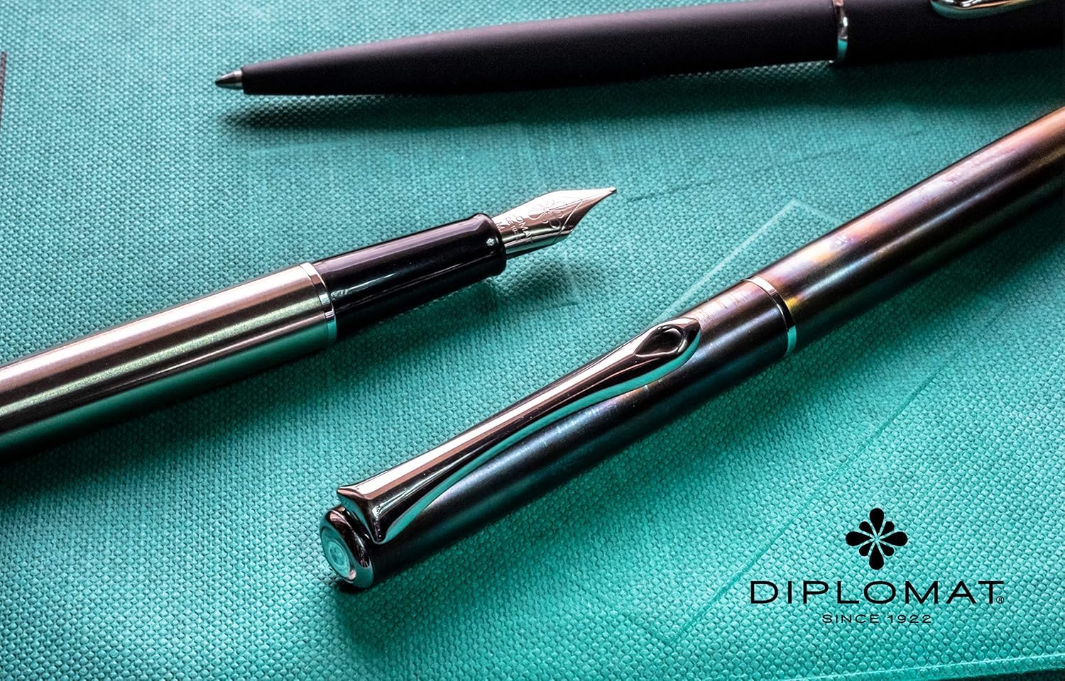diplomat-f-llfederhalter-traveller-edelstahl-silber-komplett-metallgeh-use image 3