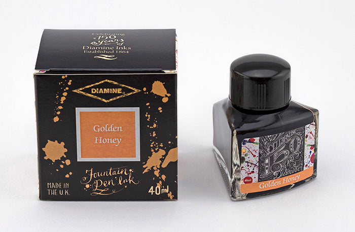 diamine-150th-anniversary-f-llfederhalter-tinte-golden-honey-40-ml-dreiecksflasc image 2