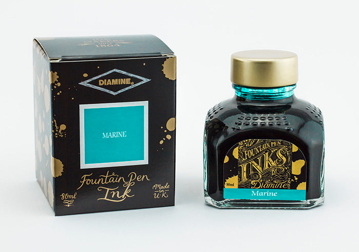 diamine-marine-f-llfederhalter-tinte-80-ml-glasflasche image 2