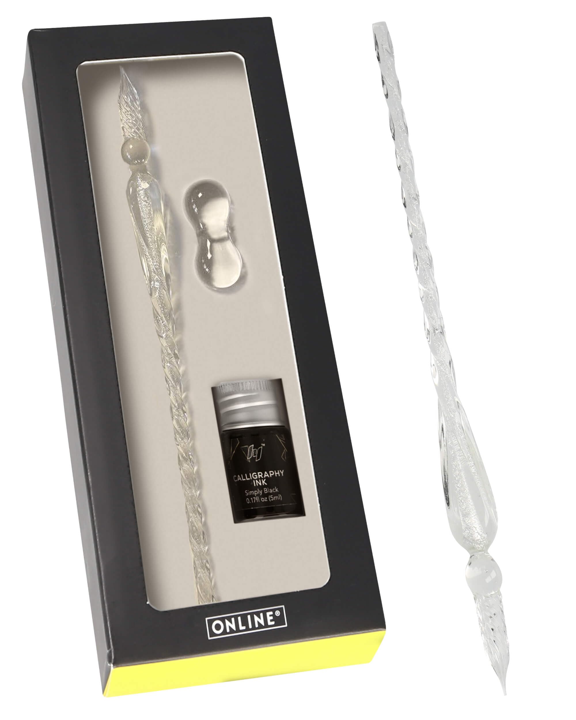 online-glas-dip-pen-kalligraphie-set-glasfederhalter-mit-tintenglas-schwarz-7-ml image 1