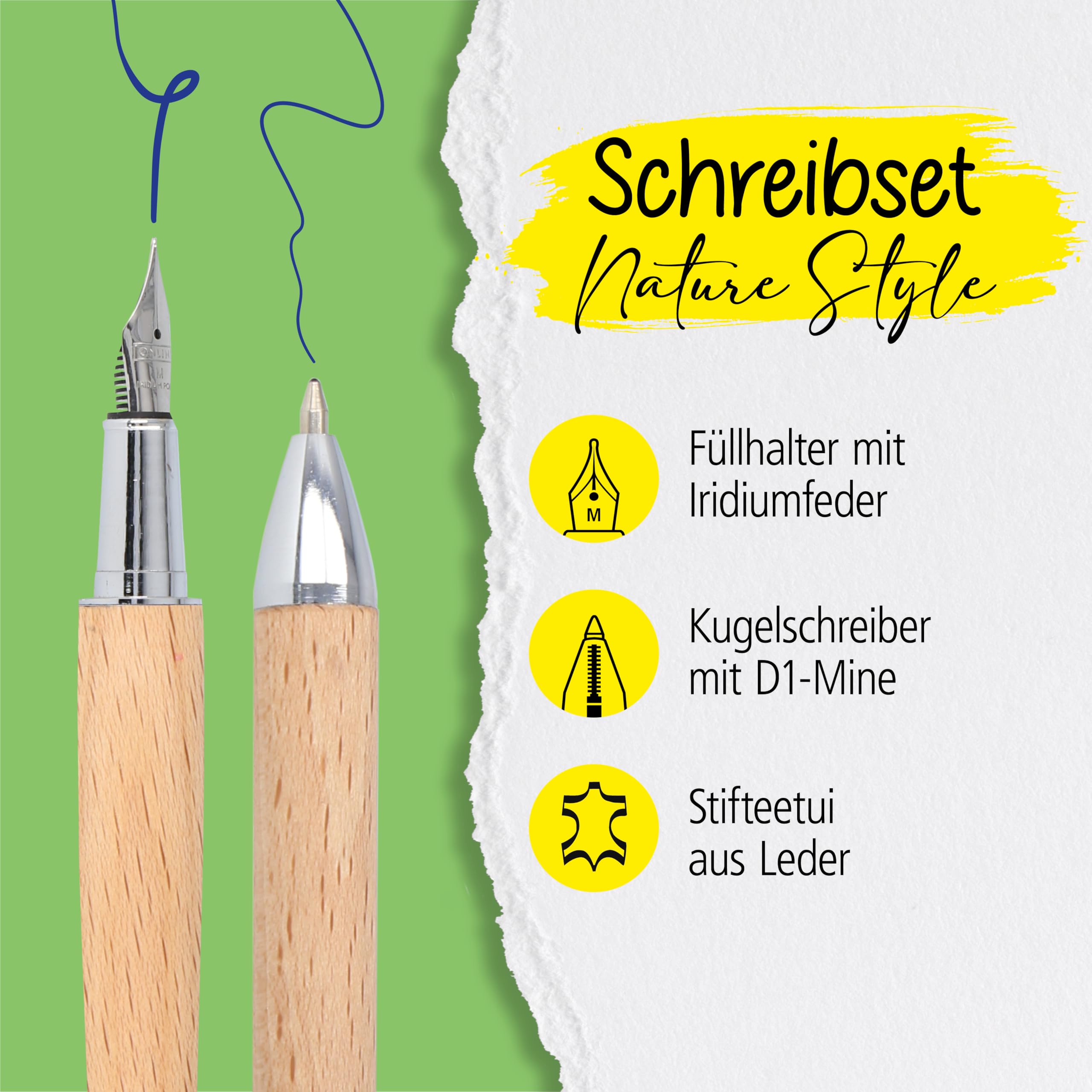 online-eleganza-schreibset-f-llhalter-kugelschreiber-aus-holz-mit-echtleder-etui image 2