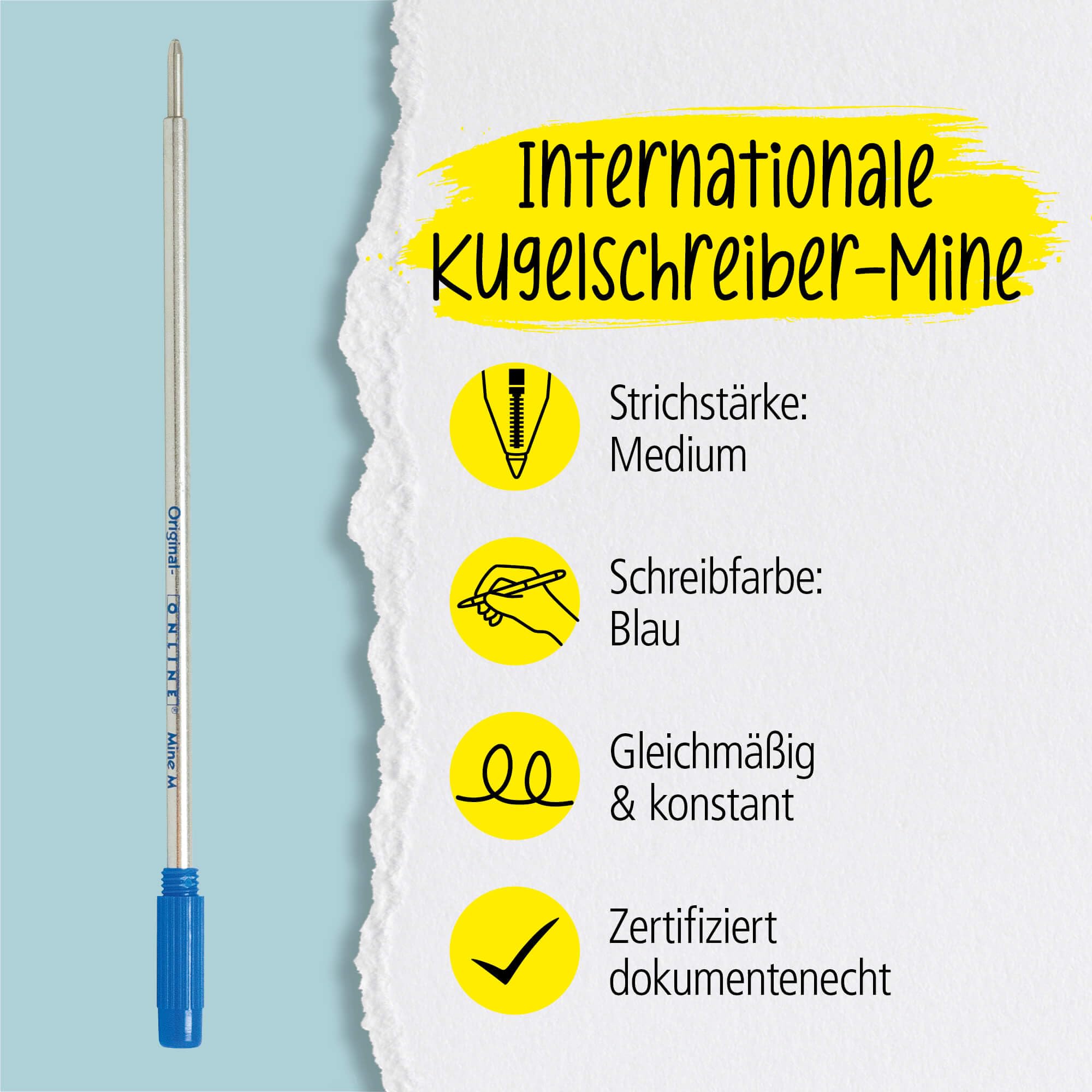 online-ersatzmine-c1-blau-strichst-rke-m-dokumentenecht-f-r-cross-kugelschreiber image 2