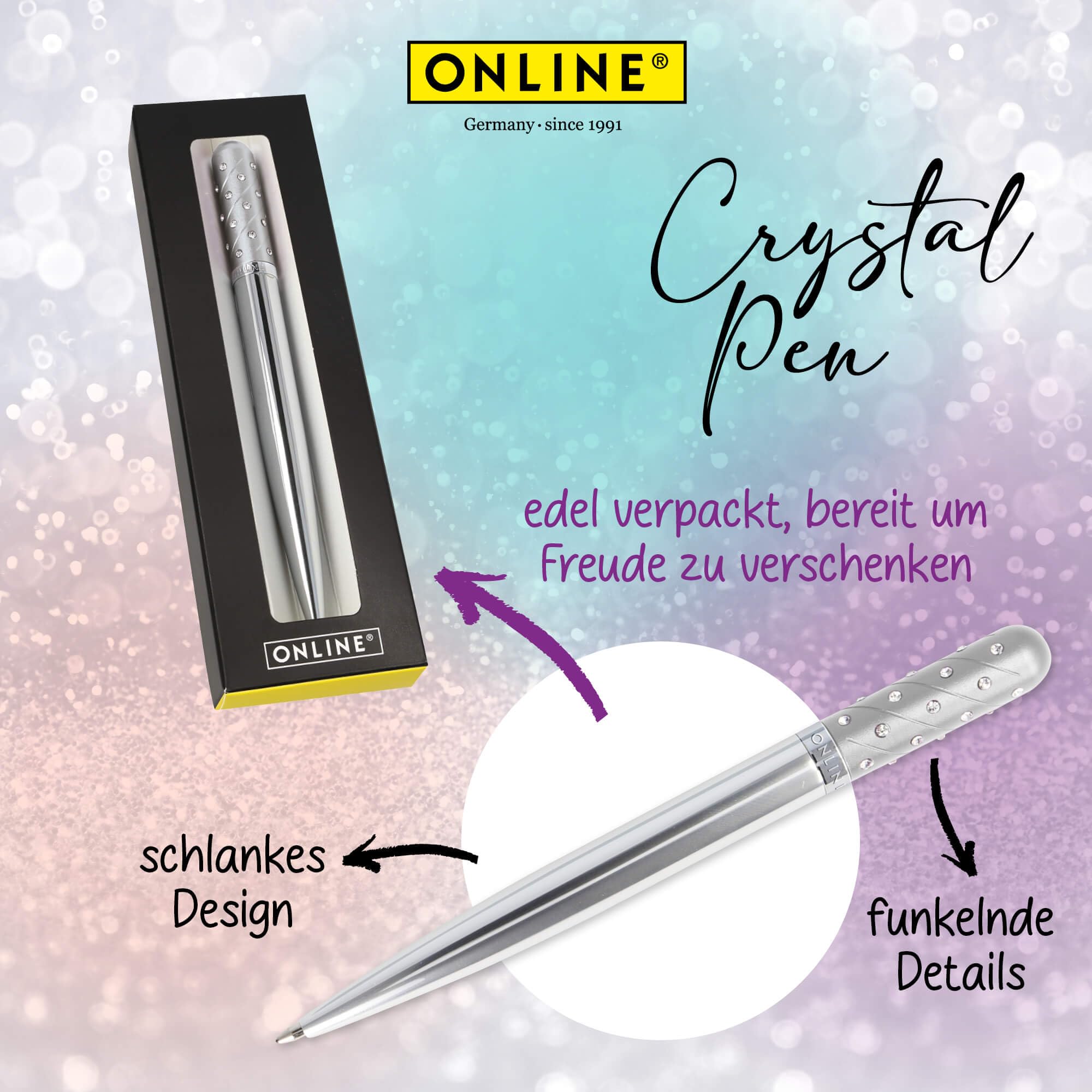 online-crystal-pen-kugelschreiber-silver-drehkugelschreiber-mit-strass-steinen-i image 7