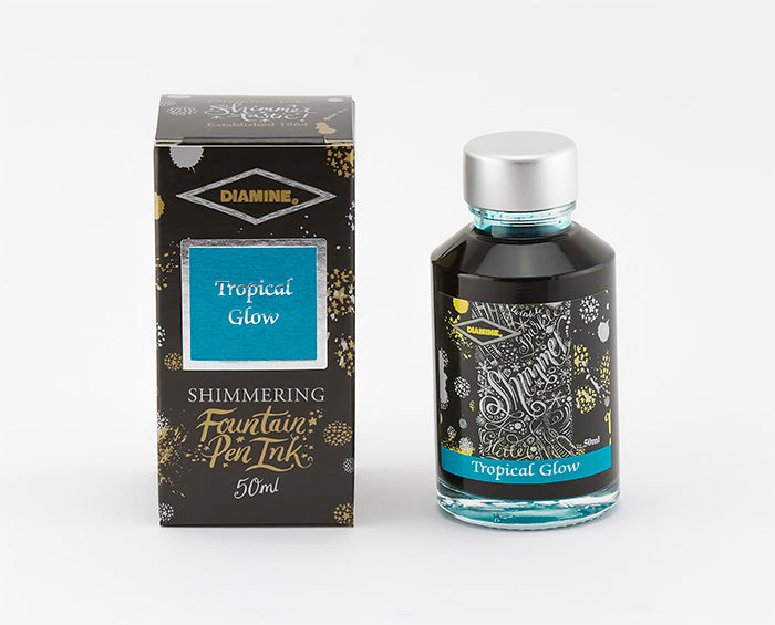 diamine-tropical-glow-shimmer-tintenflass-50-ml-f-llfederhalter-tinte-mit-glitze image 2