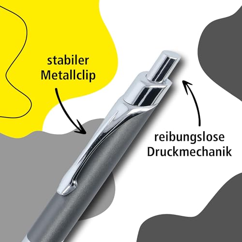online-sporty-druck-kugelschreiber-grau-aluminium-dokumentenecht-blau-schreibend image 8