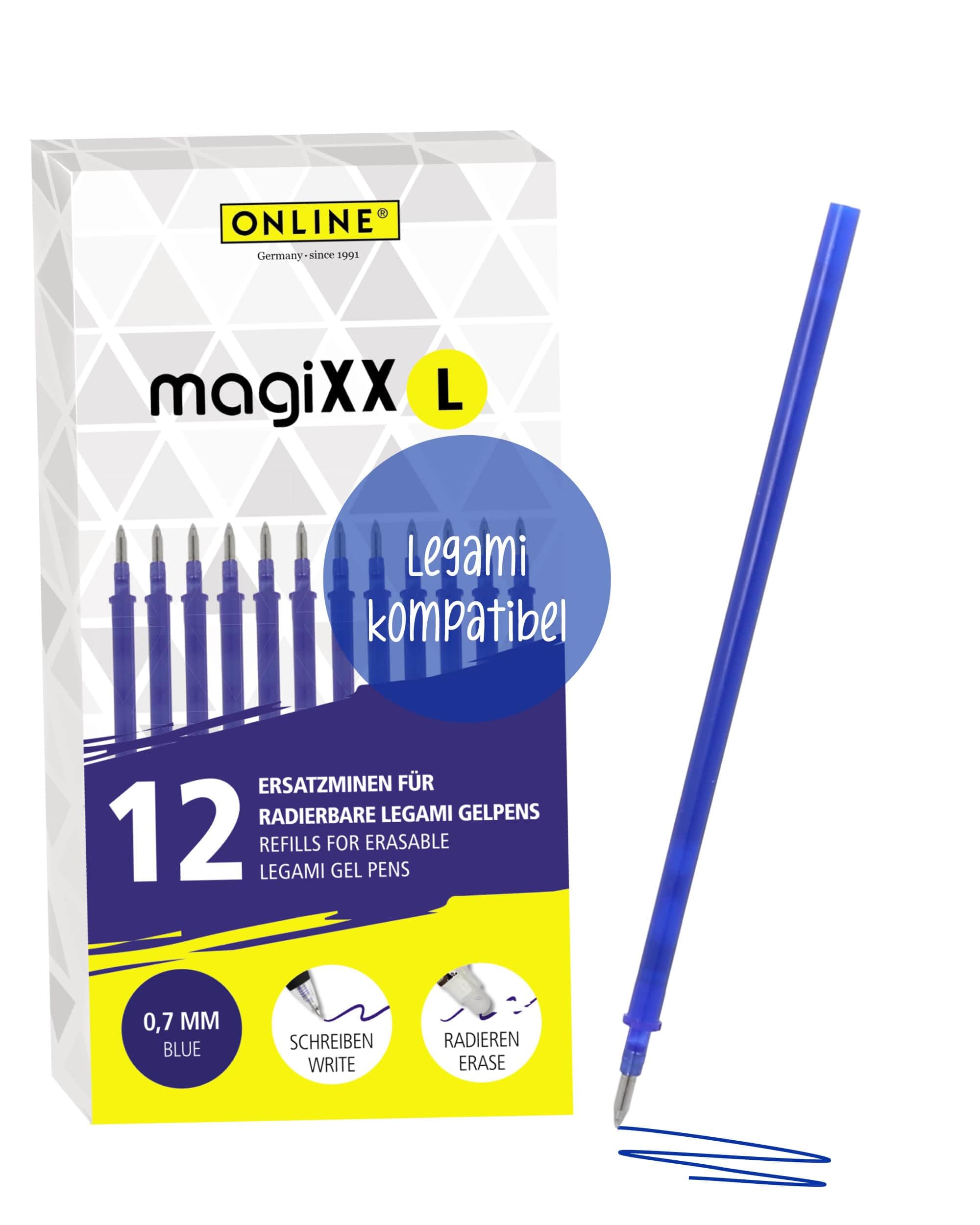 online-magixx-3er-set-radierbare-ersatzminen-0-7-mm-rot-kompatibel-mit-legami-ge image 7