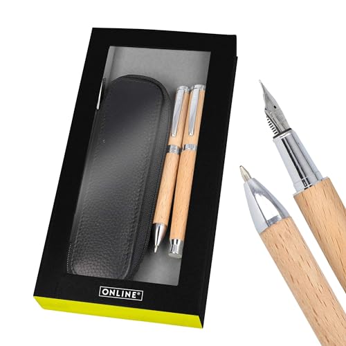 online-eleganza-schreibset-f-llhalter-kugelschreiber-aus-holz-mit-echtleder-etui image 6
