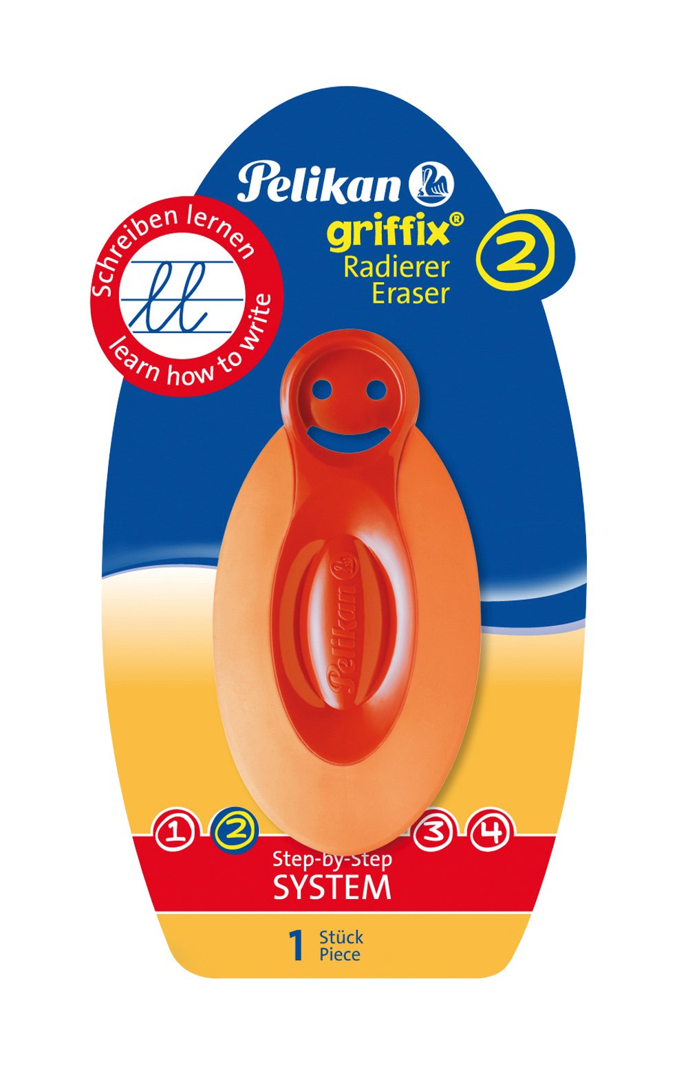 pelikan-griffix-radierer-r1-b-orange-im-blister-ergonomischer-bleistrift-radiere image 1
