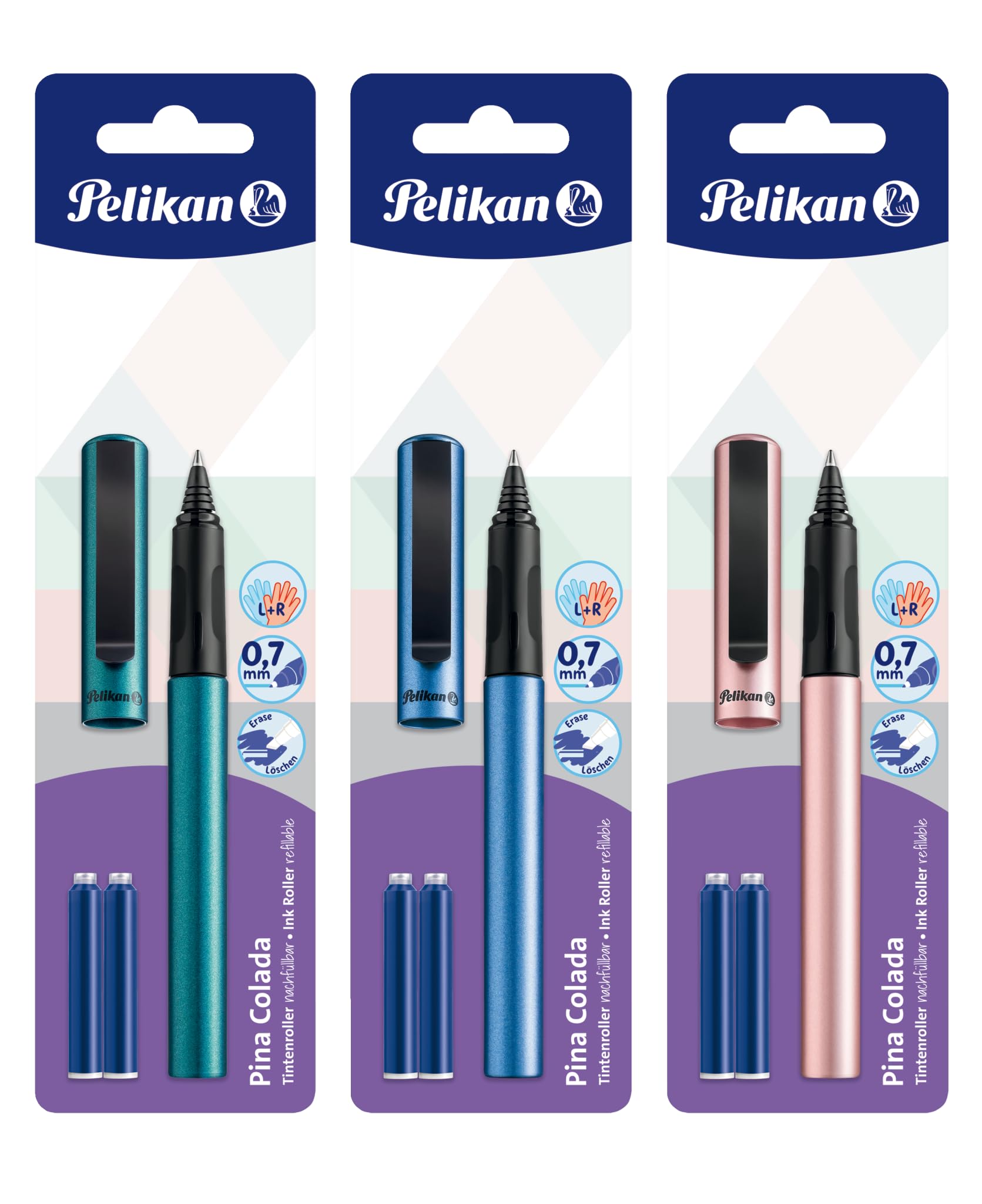 pelikan-tintenroller-pina-colada-petrol-nachf-llbar-mit-standard-tintenpatrone image 7