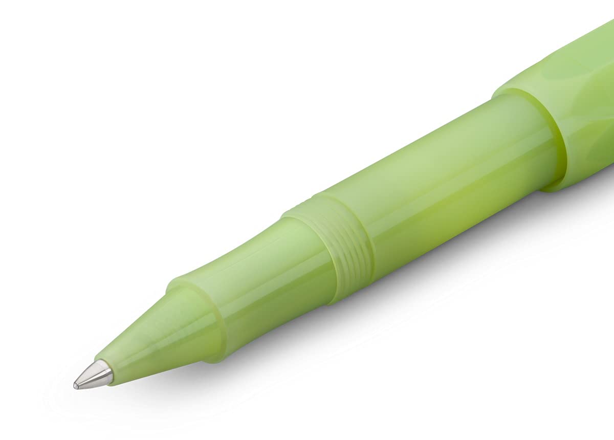 kaweco-frosted-sport-rollerball-fine-lime-gelrolle-mit-0-7-mm-mine-pastellgr-n image 3