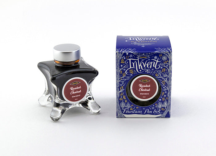 diamine-inkvent-standard-fountain-pen-ink-50ml-roasted-chestnut-blue-edition image 2