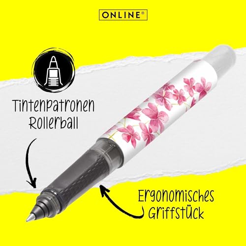 online-college-cherry-blossom-tintenroller-rollerball-mit-patrone-ergonomisch-f- image 8