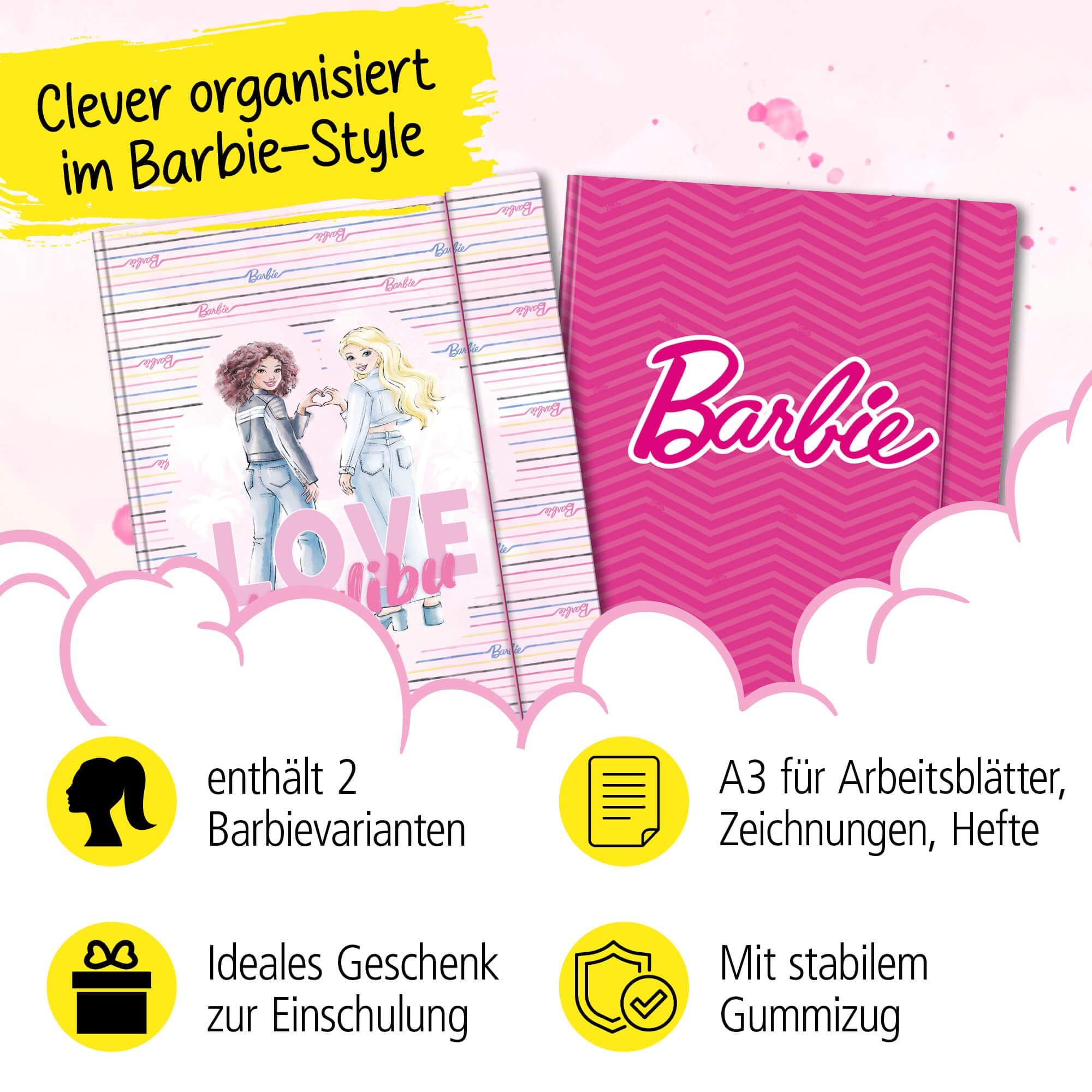 online-sammelmappen-a3-barbie-design-2er-set-ordnungsmappe-aus-karton-mit-gummiz image 2