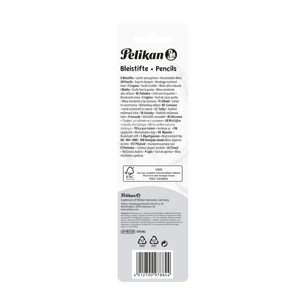 pelikan-bleistifte-h-rtegrad-hb-blau-3-holzbleistifte-ohne-radiergummi-978841 image 2