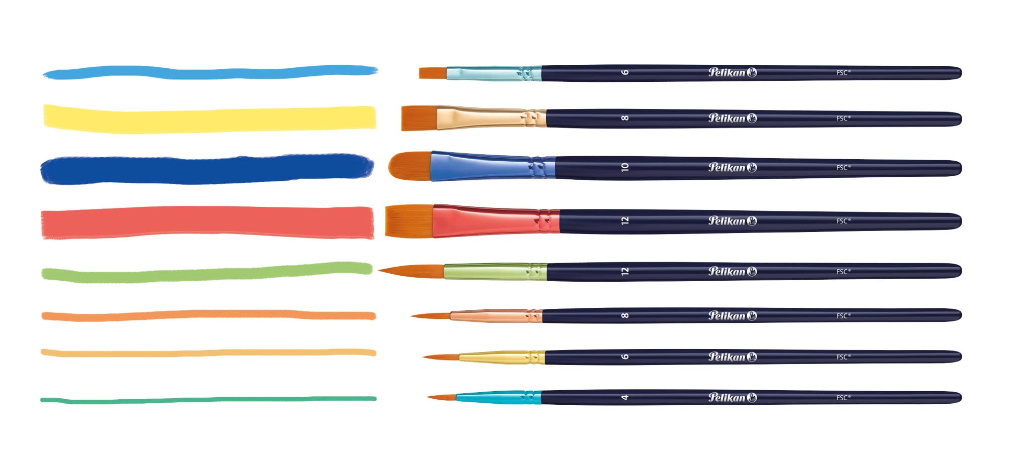 pelikan-premium-schulpinsel-set-4-haar-und-4-borstenpinsel-8-st-ck image 6