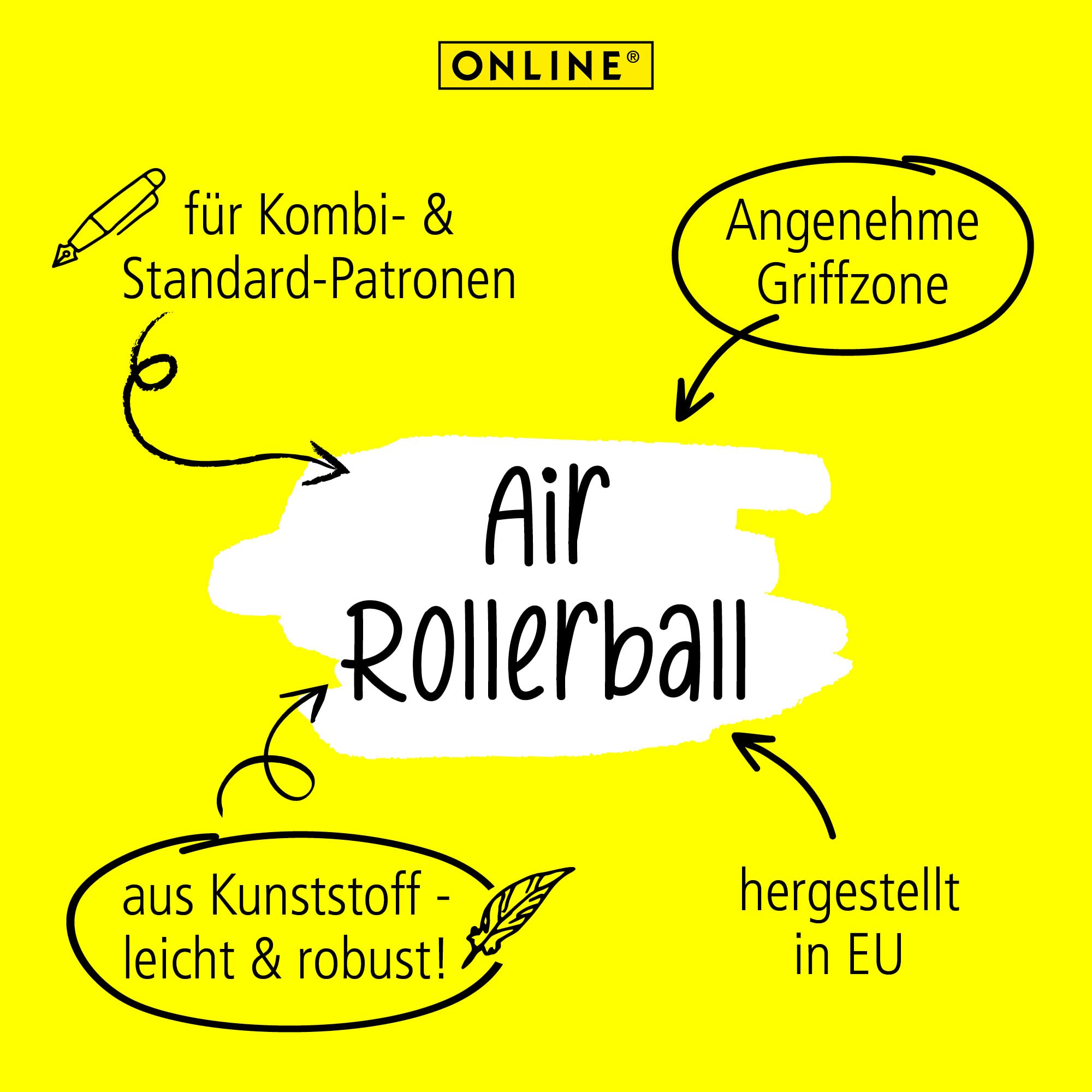 online-air-tintenroller-black-rose-mit-kombipatrone-magic-ball-0-7-mm-ergonomisc image 3