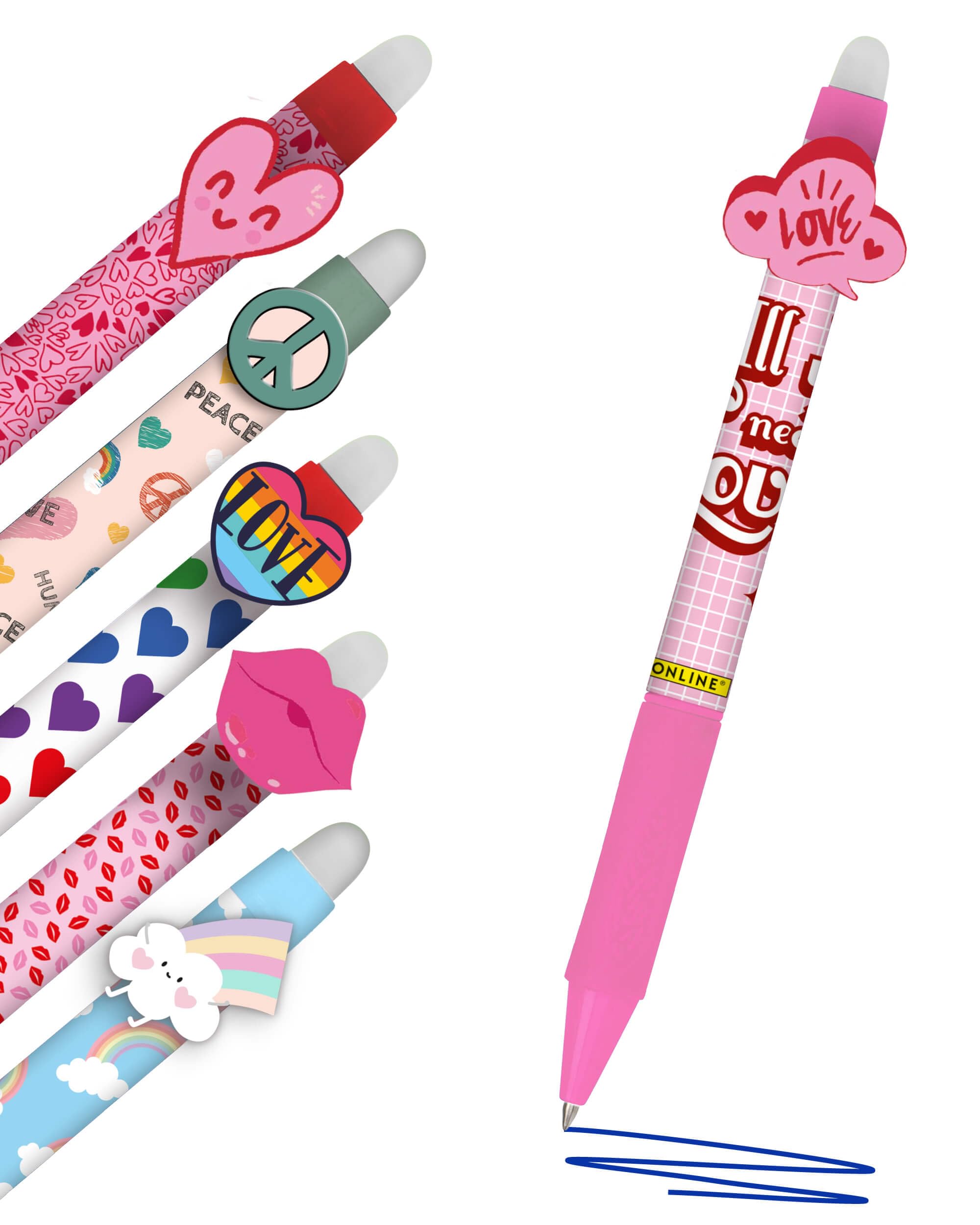 online-magixx-radierstift-fun-girls-6er-pack-gelschreiber-blau-radierbar-0-7-mm image 8