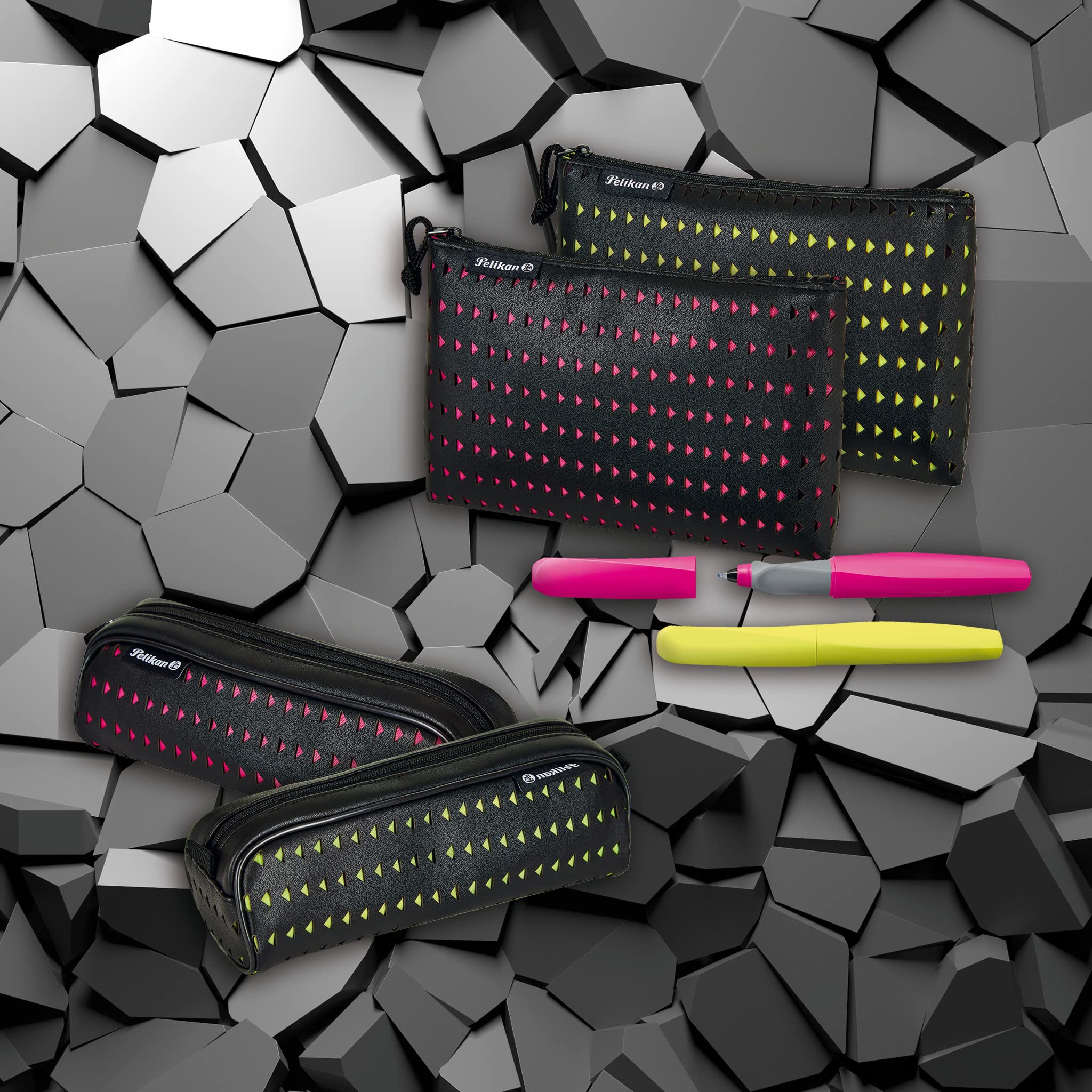 pelikan-faulenzer-jazz-flach-mit-lasercut-black-pink-gefederte-schultasche image 3