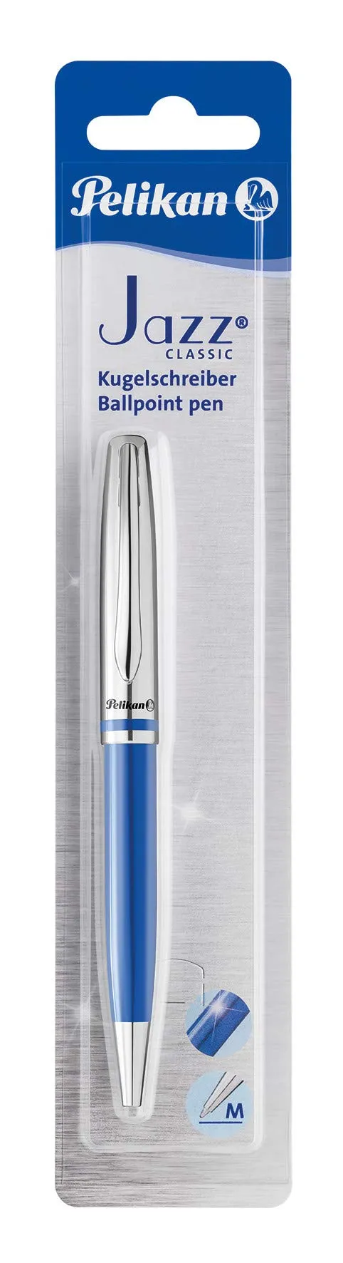 pelikan-kugelschreiber-jazz-classic-royalblau-metall-drehkugelschreiber-mit-blau image 1