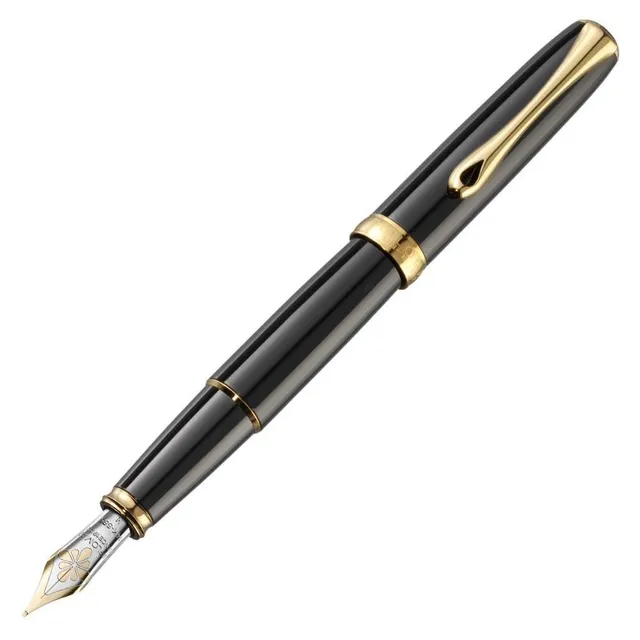 diplomat-excellence-a2-f-llhalter-lack-schwarz-vergoldet-mit-14-kt-goldfeder-f-m image 1