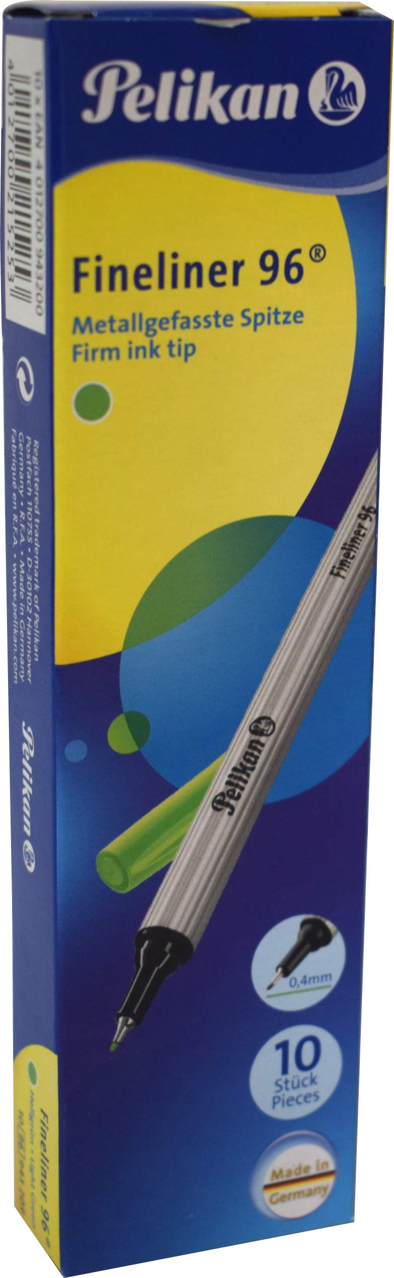 pelikan-fineliner-96-hellgr-n-0-4-mm-10-st-ck-in-faltschachtel image 1